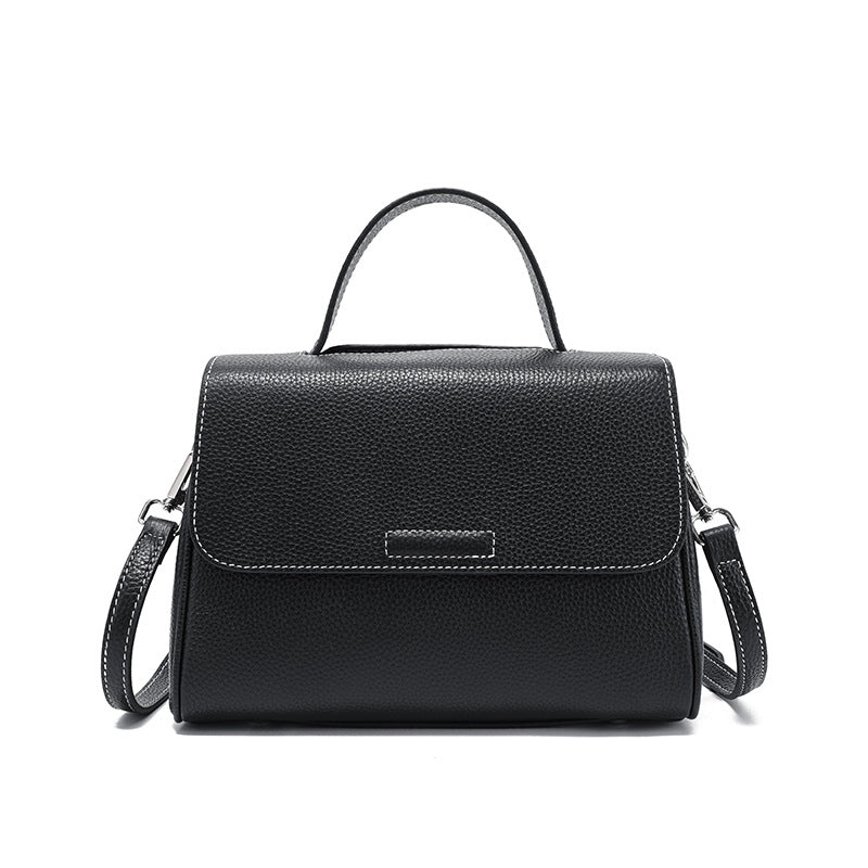 Top Layer Cowhide Tote Bag for Women Minimalist Commuter Shoulder Handbag, Genuine Leather Purse with Versatile Everyday Style