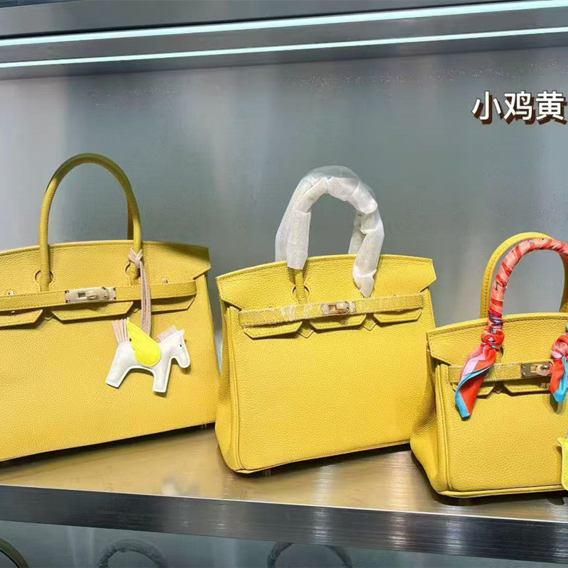 Premium Top-Layer Cowhide Birkin-Inspired Tote Bag for Women, High-Quality Large Capacity Shoulder Crossbody Handbag with Versatile Design, Perfect for Banquets & Everyday
