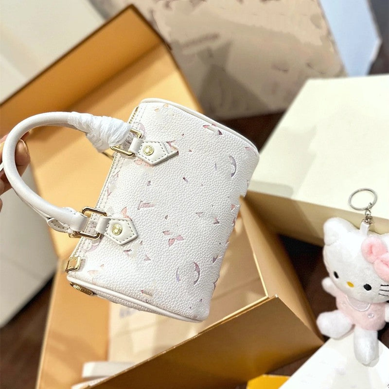 Genuine Leather Iridescent Limited Edition Pillow Bag for Women Qixi Festival Fairy Messenger Handbag with Dreamy Color-Shifting Finish
