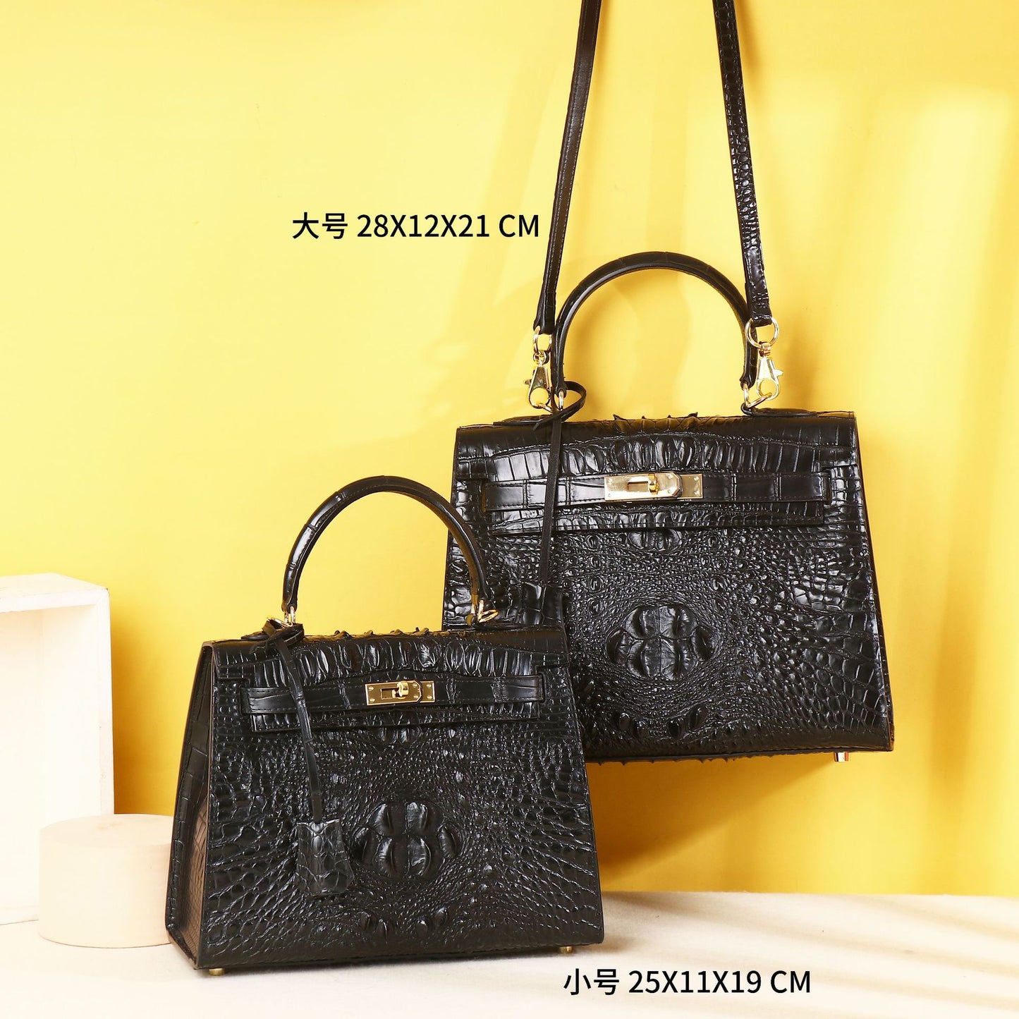New Arrival Croc-Effect Kelly-Inspired Commuter Bag for Women, A Large Capacity Top-Handle Handbag with Practical Versatile Design, Perfect Everyday Classic