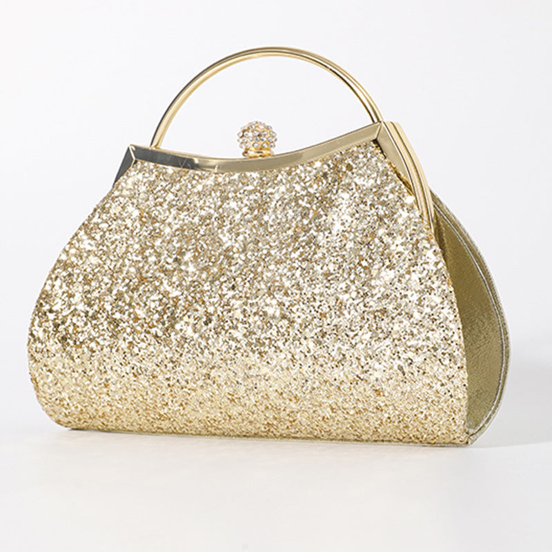 Rhinestone Crown Evening Clutch for Women, New Sparkly Formal Gown Chain Purse, Elegant Wedding Party Handbag for Ladies