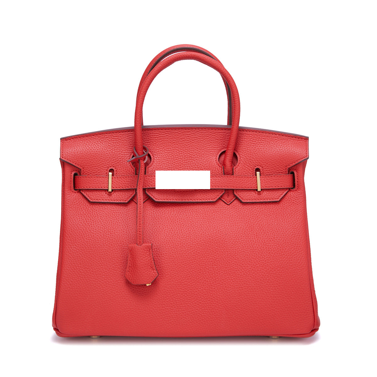 Women's Togo Leather Handbag Large Capacity Top Handle Bag with Gold Hardware, Premium Quality Birkin Style Shoulder Purse