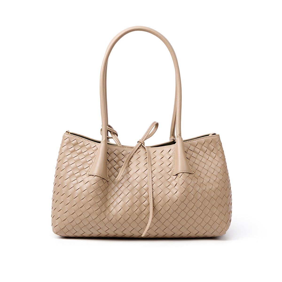 Genuine Cowhide Handwoven Underarm Shoulder Bag for Women, New Cross-Border Versatile Casual Top Handle Tote, Large Capacity Everyday Purse for Ladies