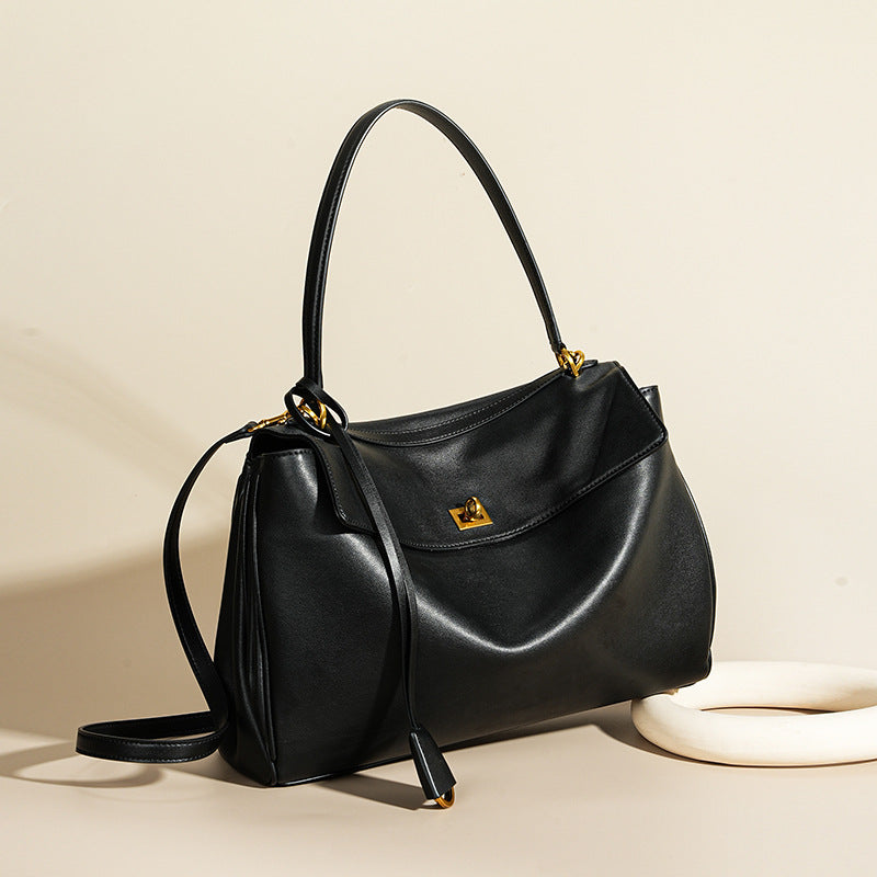 New Premium Rodeo Underarm Commute Bag, Large Capacity Crossbody Tote Purse, Genuine Cowhide Versatile Handbag for Women
