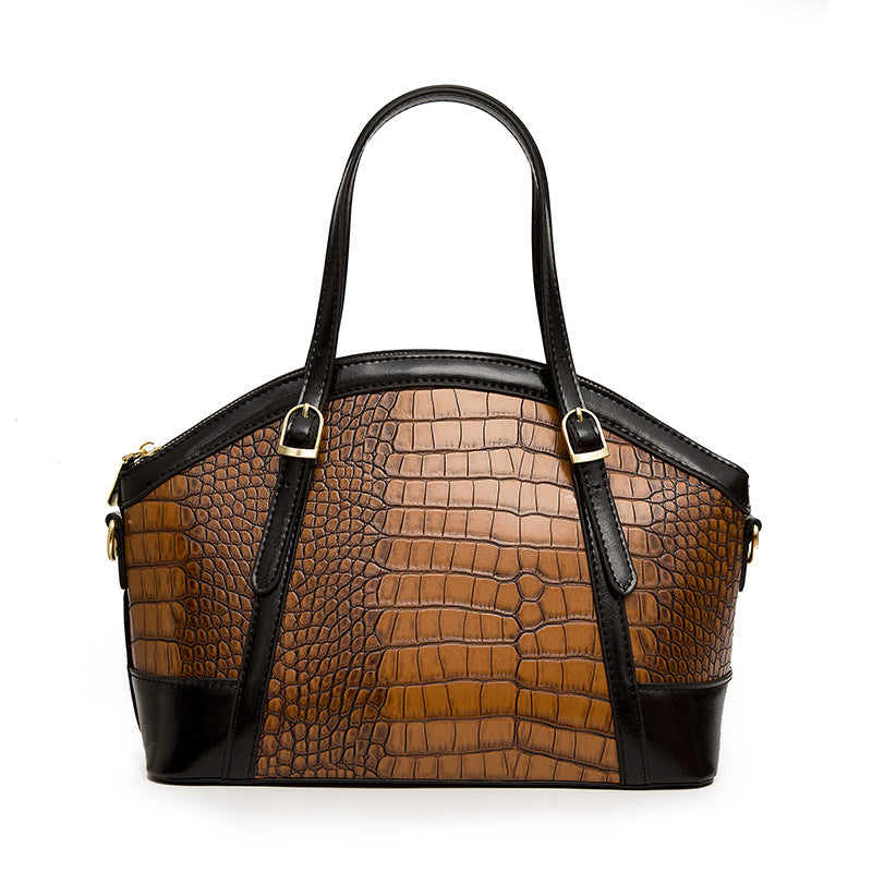 New Arrival Croc-Effect Shoulder Bag for Women, A Large Capacity Casual Handbag with Fashionable Versatile Design, Perfect Everyday Purse
