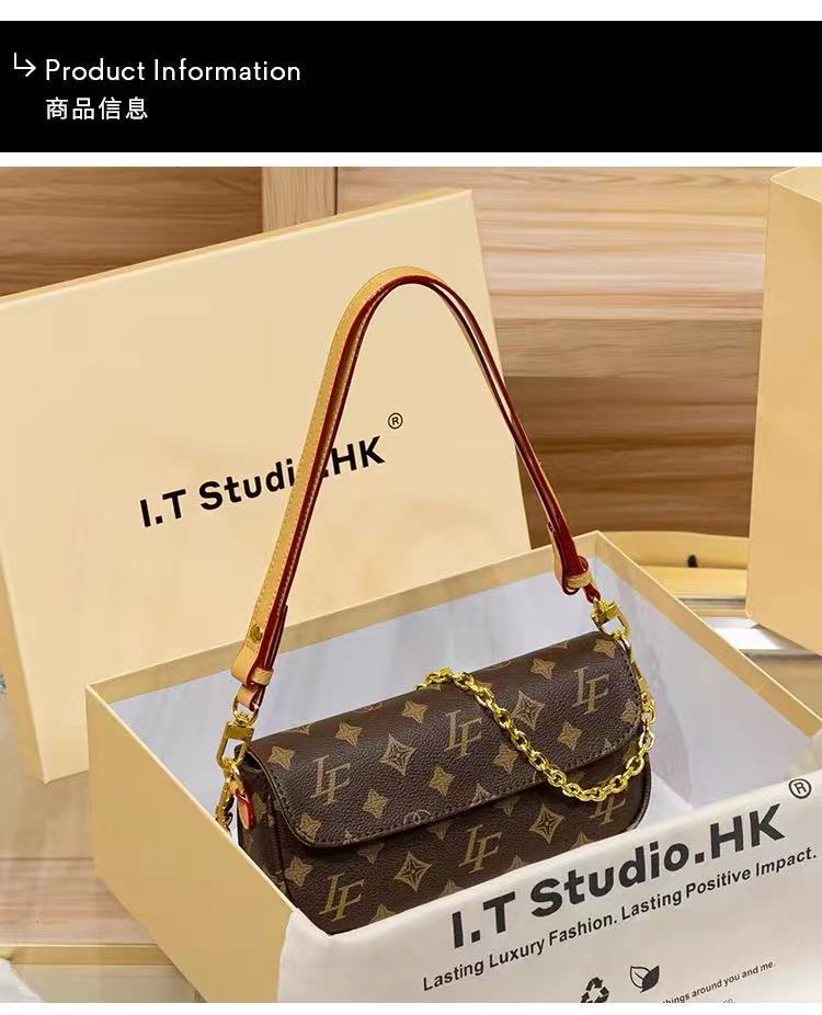 Genuine Leather Monogram Small Square Crossbody Bag for Women, New Spring Summer Classic Shoulder Top Handle Purse, Niche Designer Handbag for Ladies