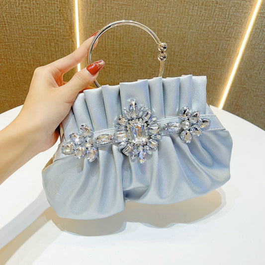 Dazzling Rhinestone-Embellished Evening Bag for Women, A Fashionable Top-Handle Crossbody Shoulder Handbag, Perfect for Birthday Wedding Banquets & Special Occasions