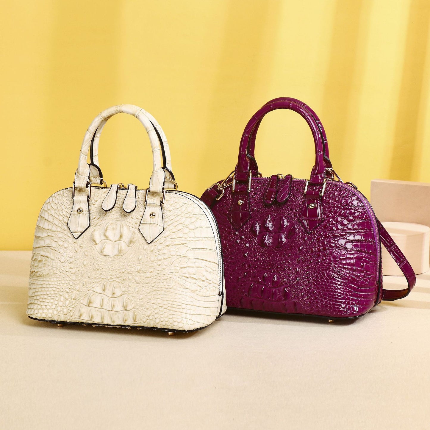 New Arrival Croc-Effect Light Luxury Shell Bag for Women, A Casual Versatile Top-Handle Crossbody Shoulder Handbag with Fashionable Design