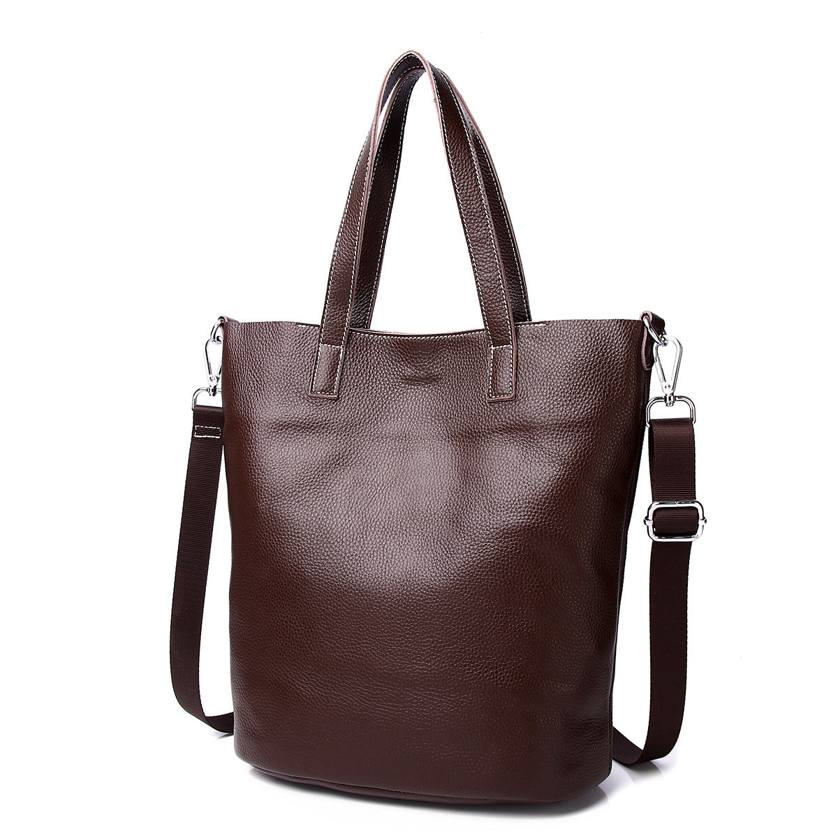 Premium Vintage Top-Layer Cowhide Leather Bucket Tote for Women | New Large-Capacity Cross-Body Shoulder Handbag with Top Handle | Spacious Retro Purse for Work, Errands & Travel | Versatile Everyday Carryall with Timeless Style & Effortless Function
