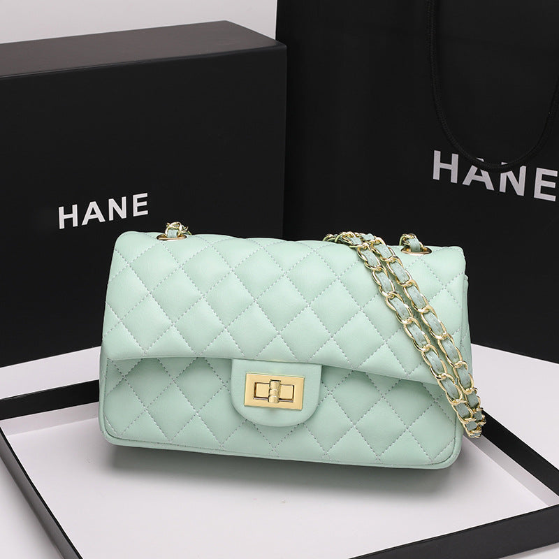 Women's Genuine Leather Quilted Chain Flap Bag, Chanel-Inspired Shoulder Cross-Body Handbag with Classic Diamond Stitching, New Stylish Large Tote Purse for Everyday Versatility