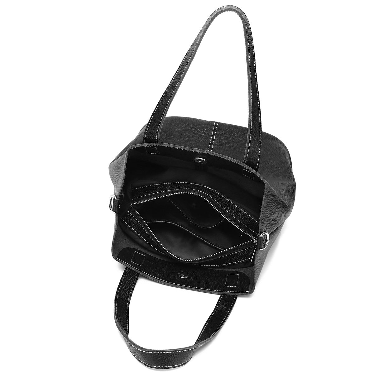 Premium Vintage Top-Layer Cowhide Leather Bucket Tote for Women | New Large-Capacity Cross-Body Shoulder Handbag with Top Handle | Spacious Retro Purse for Work, Errands & Travel | Versatile Everyday Carryall with Timeless Style & Effortless Function