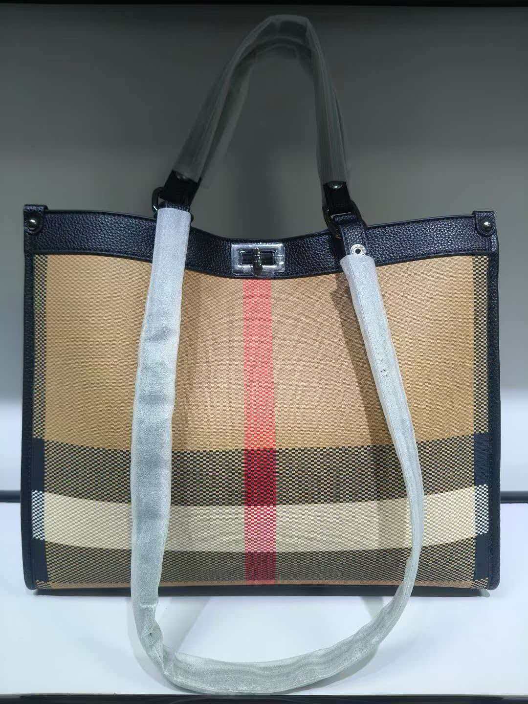 Genuine Leather Plaid Shell Handbag for Women, New Versatile Large Capacity Top Handle Shoulder Crossbody Purse, Trendy Bag for Ladies