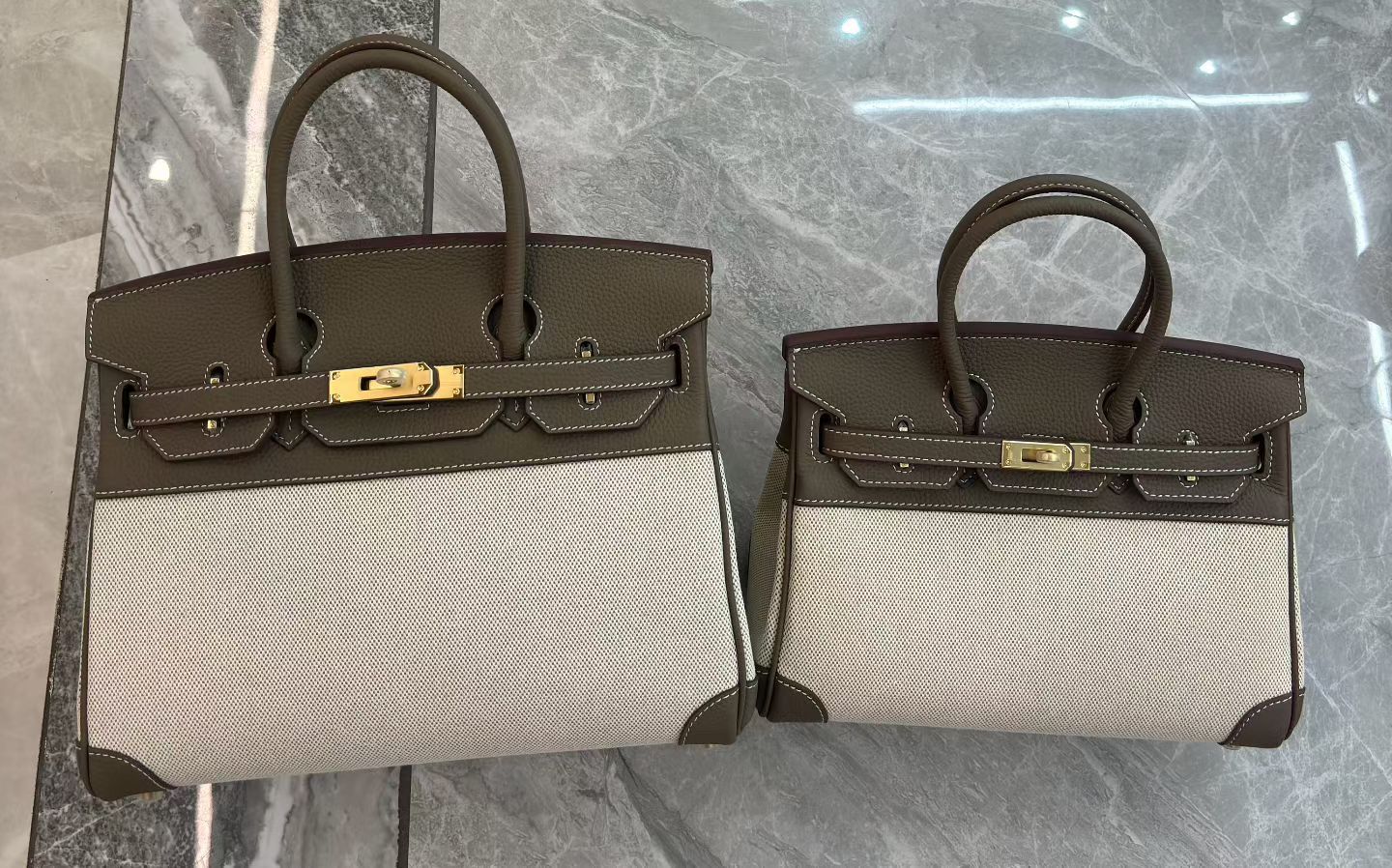 Luxurious Genuine Calfskin Leather Kelly & Birkin-Inspired Tote Bag for Women, Turn-Lock Top-Handle Handbag with Premium High-End Design, New Arrival