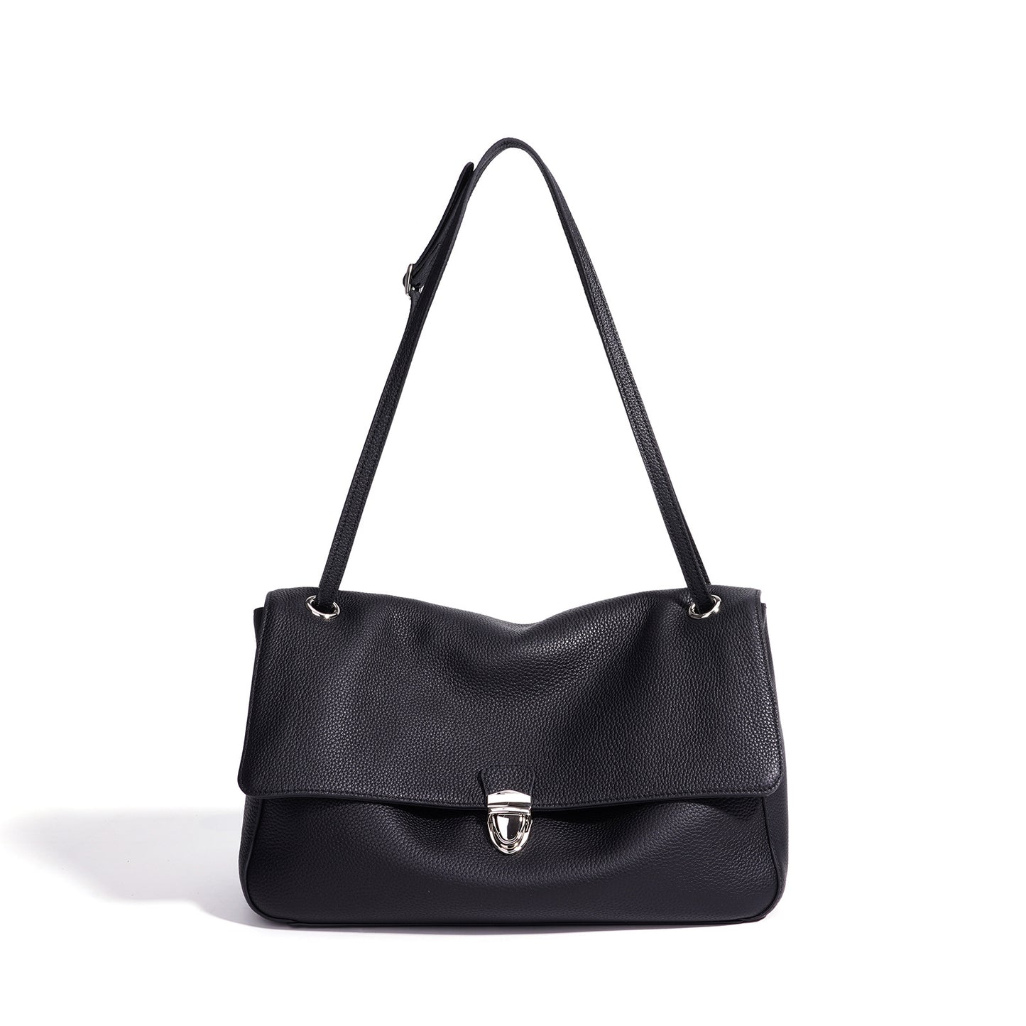 New Korean Light Luxury Large Capacity Commute Bag, Versatile Crossbody Shoulder Top Handle Purse, Niche Premium Genuine Leather Handbag for Women