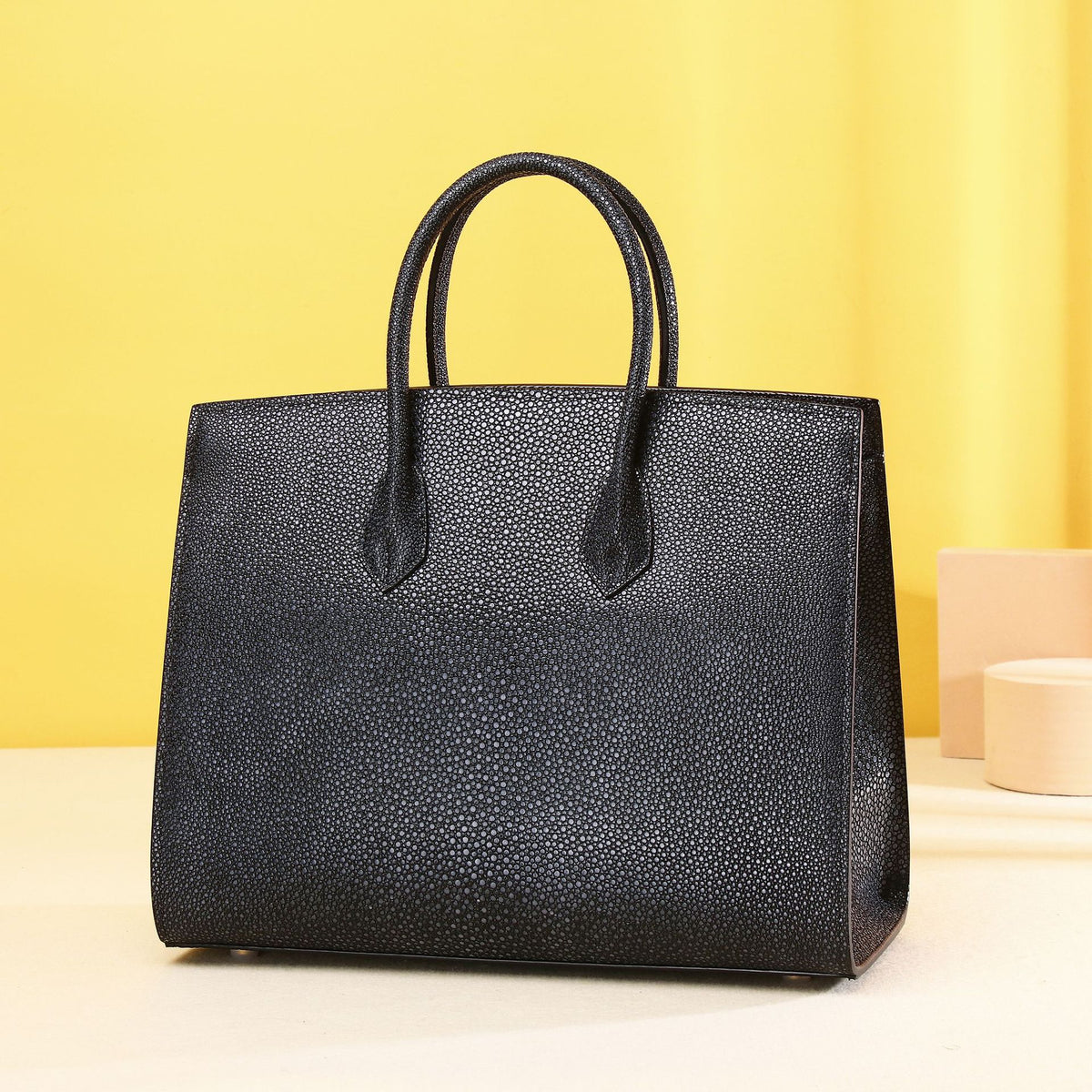 Chic Smooth Pearl-Embossed Birkin-Inspired 30 Tote Bag for Women, Classic Large Capacity Top-Handle Handbag with Timeless Style, Versatile Everyday Purse