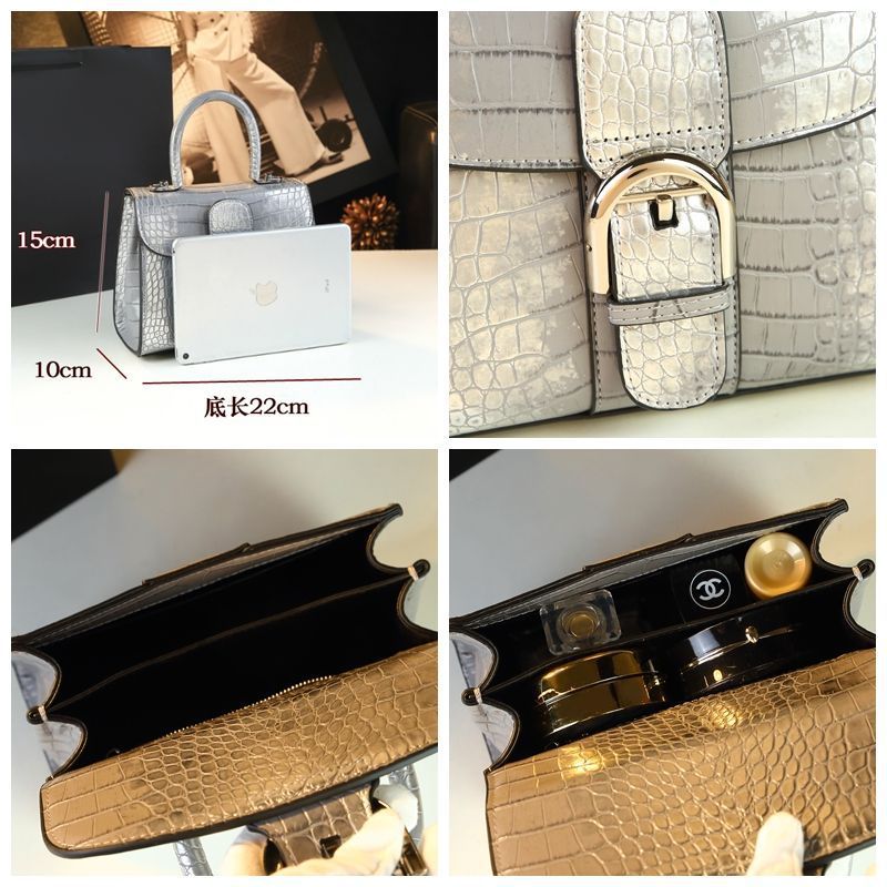 Small Croc-Embossed Genuine Leather Crossbody Bag for Women – Elegant Shoulder Handbag with Premium Textured Finish, A Compact Yet Sophisticated Purse for Everyday Style
