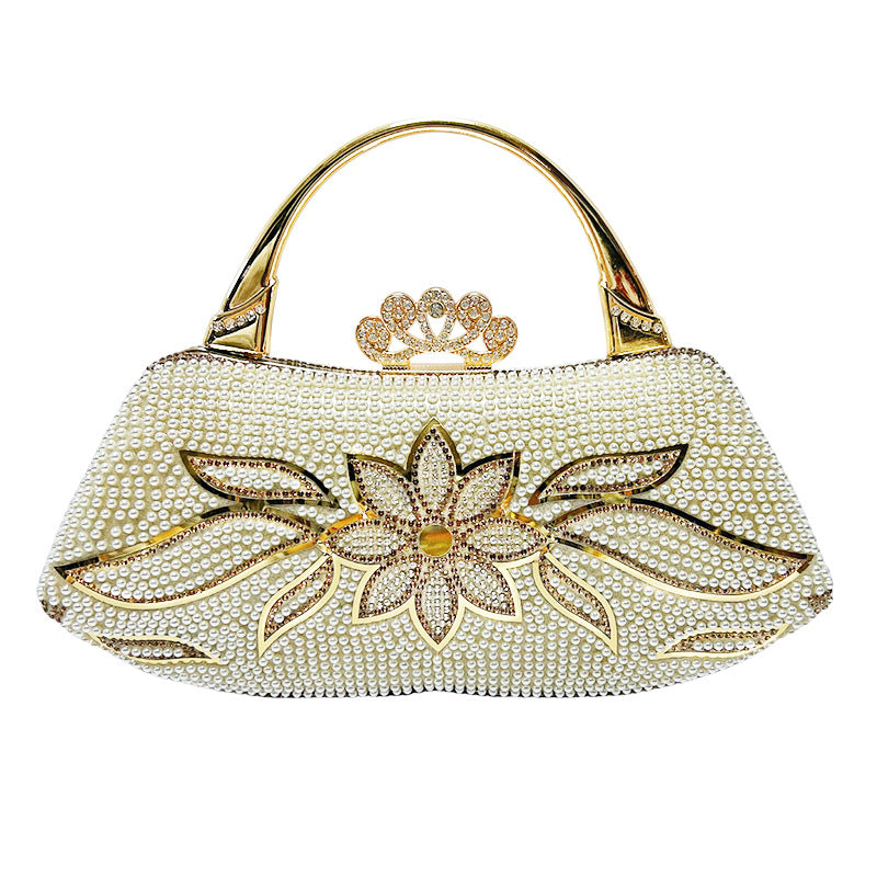 Elegant Wedding Evening Clutch Bag for Women, Fairy Top Handle Purse, Premium Banquet Handbag, Gown Party Dress Handbag for Ladies