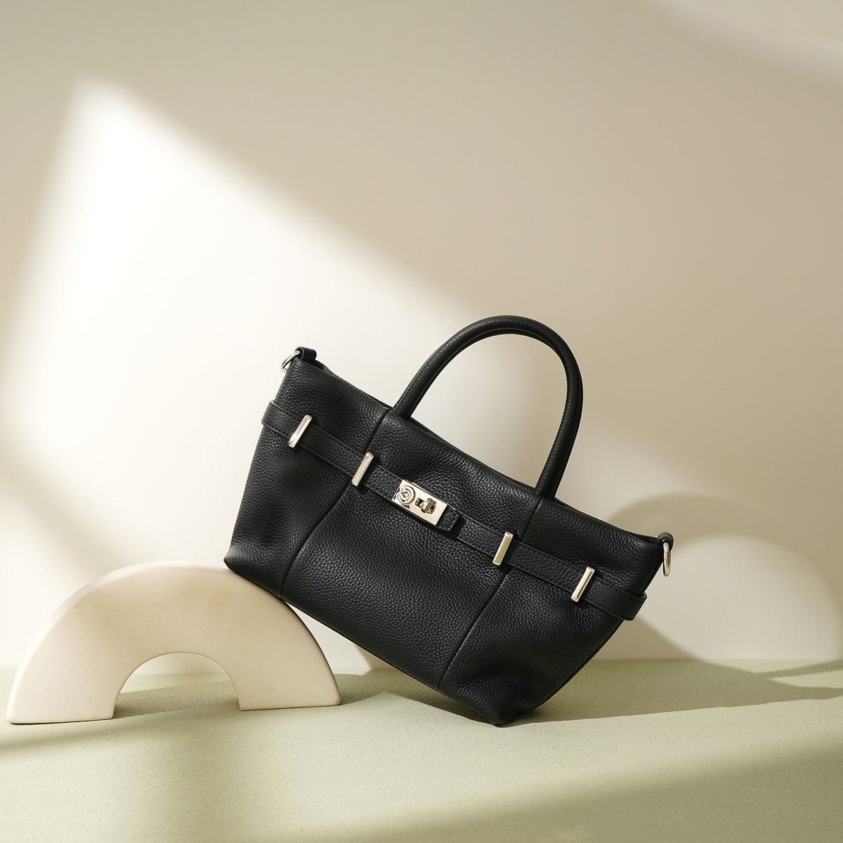 New Arrival Pebbled Leather Birkin-Inspired Tote Bag for Women, Minimalist Horizontal Design with Versatile Shoulder Crossbody Carry, Ideal Commuter Handbag for Everyday Style