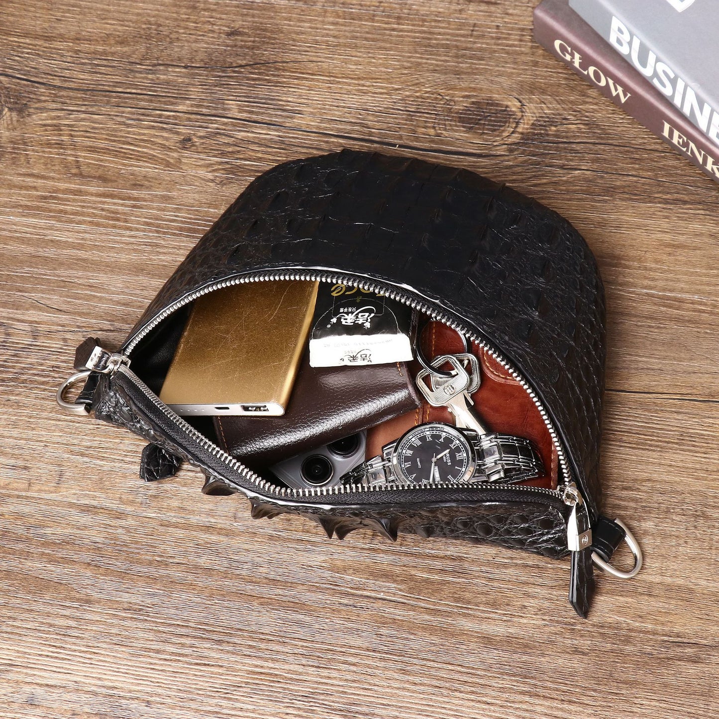 New Arrival Croc-Effect Waist Bag for Men, A Trendy Small Crossbody Pouch with Unique Designer Style, Perfect for Outdoor & Everyday Use