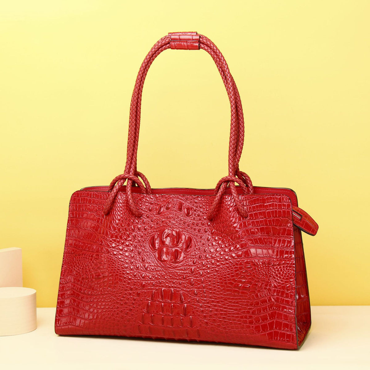 New Arrival Croc-Effect Classic Tote Bag for Women, A Large Capacity Shoulder Crossbody Handbag with Croc-Pattern Design