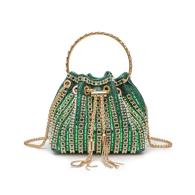 New Rhinestone Evening Top-Handle Bag for Women, Fashionable Crystal-Studded Shoulder Crossbody Purse, Stylish Handbag with Sparkly Design