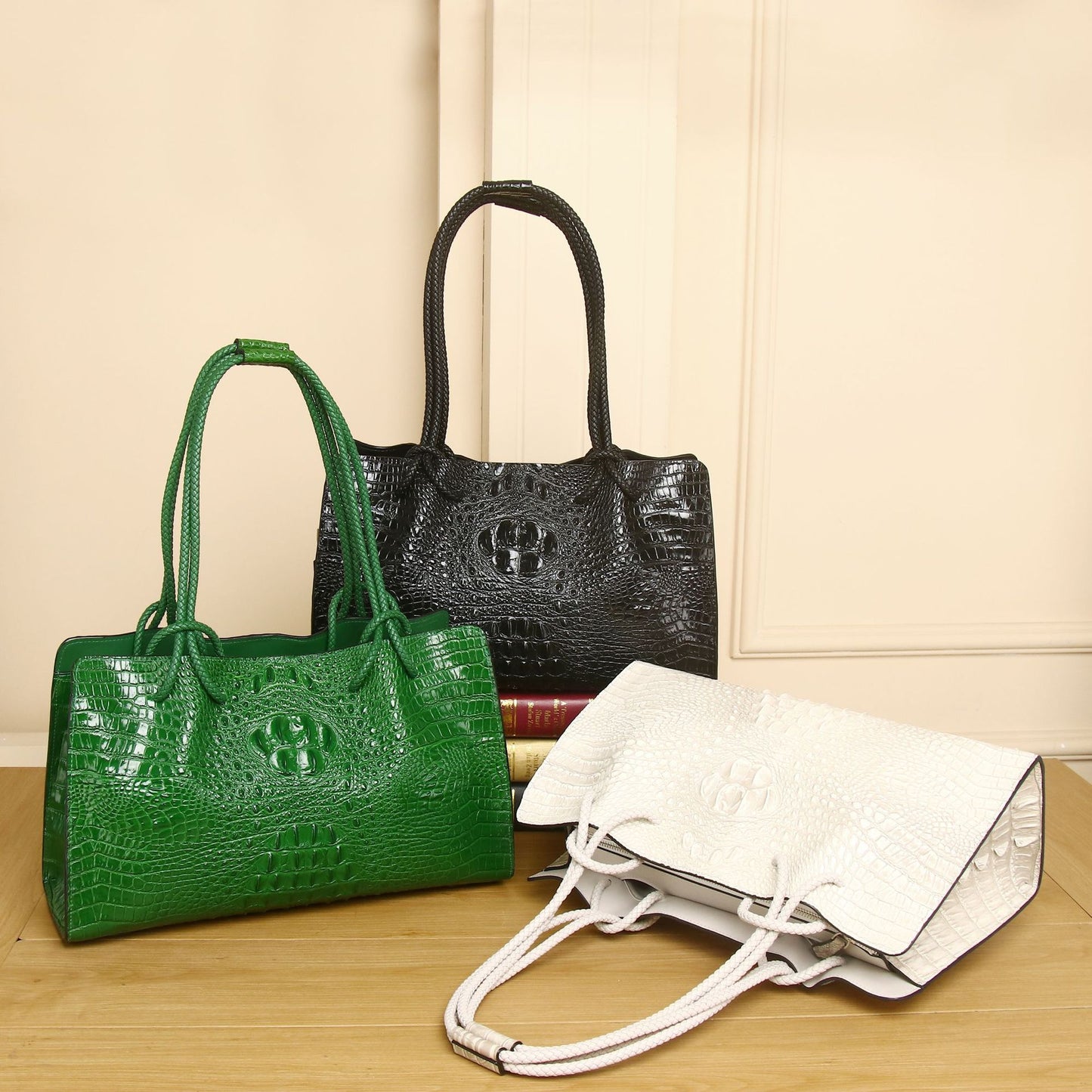 New Arrival Croc-Effect Large Capacity Tote Bag for Women, A Versatile Shoulder Crossbody Handbag with Fashionable Design, Perfect Everyday Purse