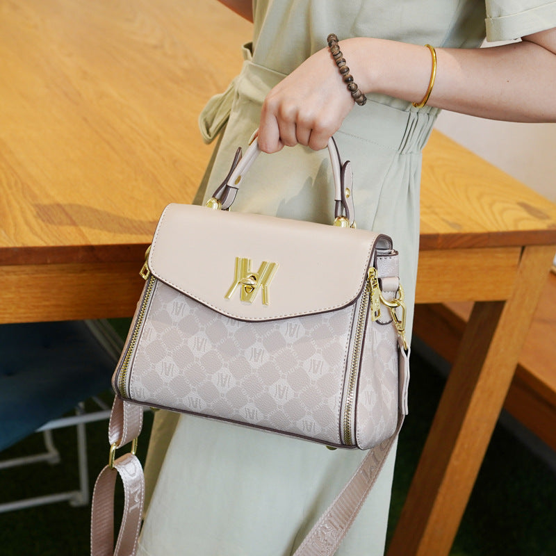New Premium PU Leather Small Square Bag, Versatile Shoulder Crossbody Top Handle Purse, Chic Handbag for Women