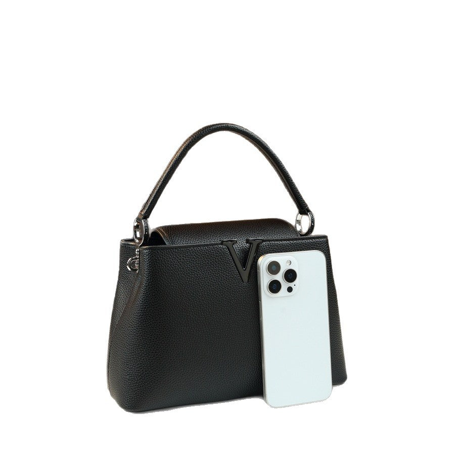 V-Shape Kelly Style Bag for Women Niche Minimalist Commuter Shoulder Handbag, Elegant Versatile Purse with Timeless Design