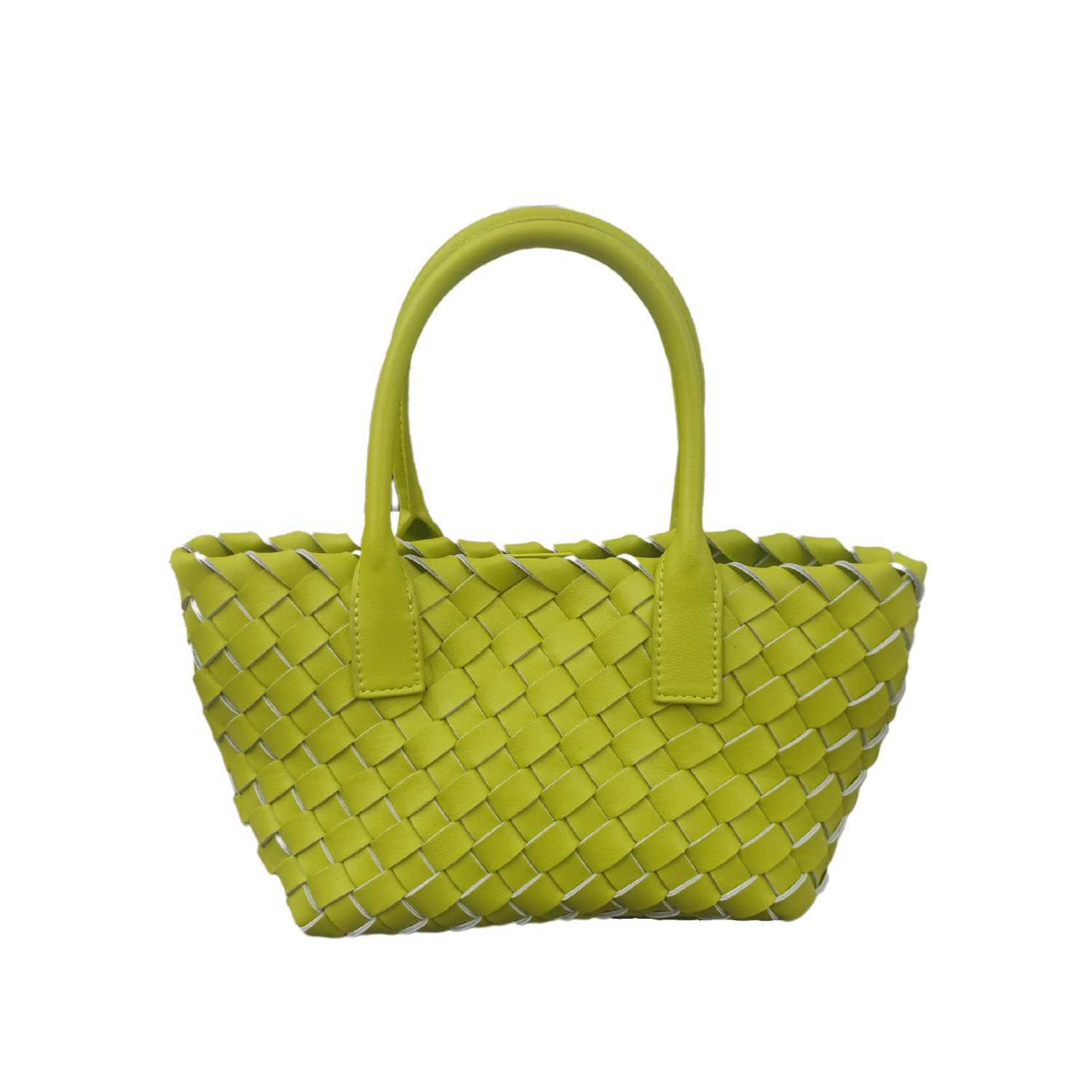 New Handmade Woven Cowhide Tote Bag for Women, Genuine Leather Shoulder Crossbody Handbag with Top Handle, Stylish Underarm Purse