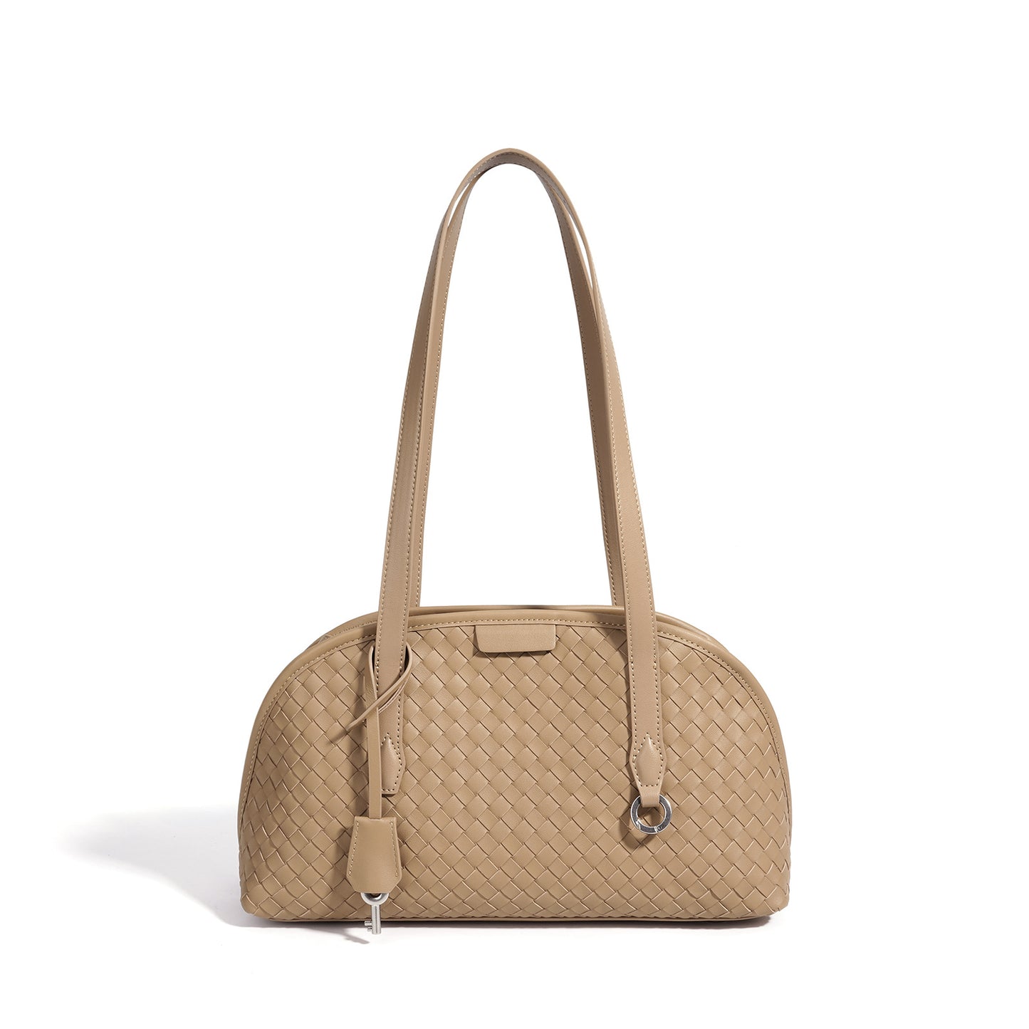 New Classic Handwoven Boston Bag, Large Capacity Commute Shoulder Underarm Top Handle Purse, Niche Designer Bag for Women