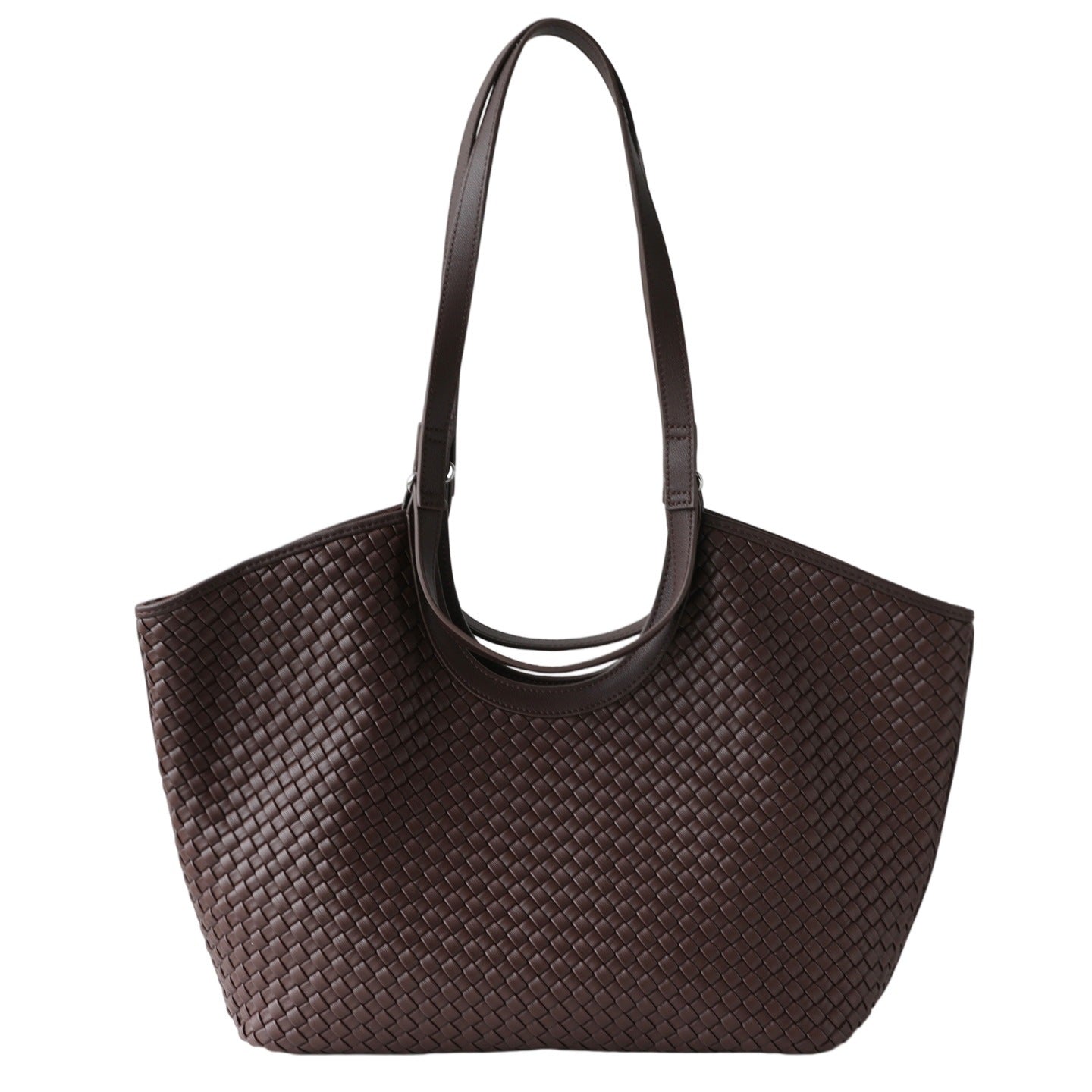 Woven Tote Bag for Women Large Capacity Relaxed Commuter Shoulder Handbag, Premium Versatile Purse with Natural Textured Design