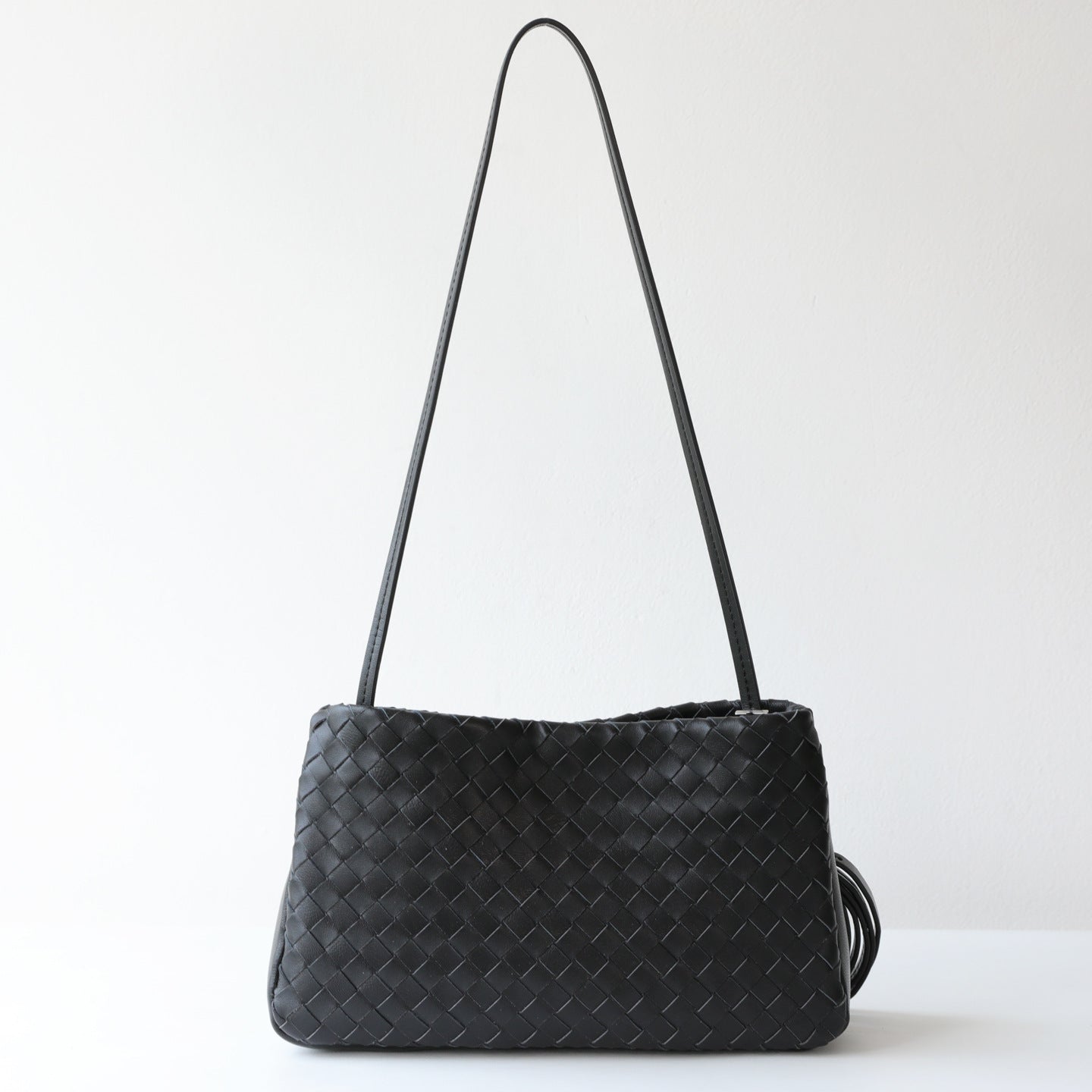 Sheepskin Woven Mini Square Bag for Women Double Strap Shoulder Crossbody Handbag, Premium Genuine Leather Purse with Artisan Texture