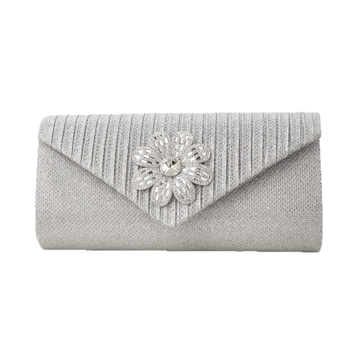 Rhinestone Embellished Evening Clutch for Women, European Style Elegant Formal Gown Handbag, Small Shoulder Crossbody Purse for Ladies