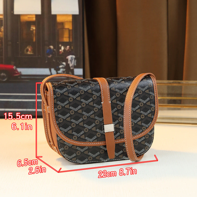 New Arrival Printed Saddle Crossbody Bag for Men & Women, A Trendy Messenger Shoulder Bag with Versatile Design, Perfect for Everyday Outings