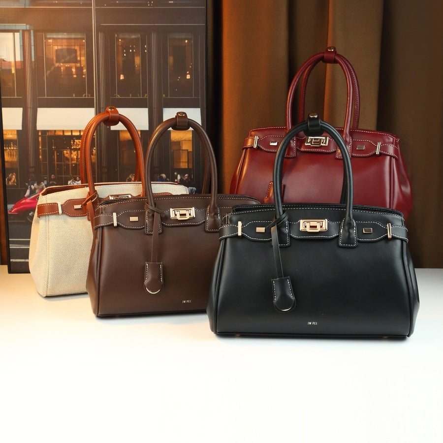 Chic Soft Leather Birkin-Inspired Tote Bag for Women, Premium Multi-Color Handbag with Versatile Commuter Design, Perfect for Work & Everyday