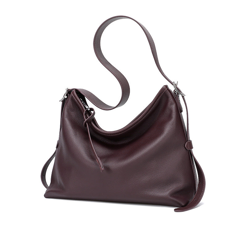 Slouchy Underarm Tote Bag for Women Large Capacity Genuine Leather Shoulder Handbag, Bestselling Trendy Purse with Relaxed Effortless Style