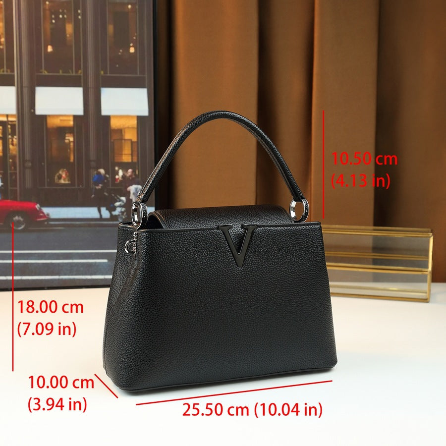 V-Shape Kelly Style Bag for Women Niche Minimalist Commuter Shoulder Handbag, Elegant Versatile Purse with Timeless Design