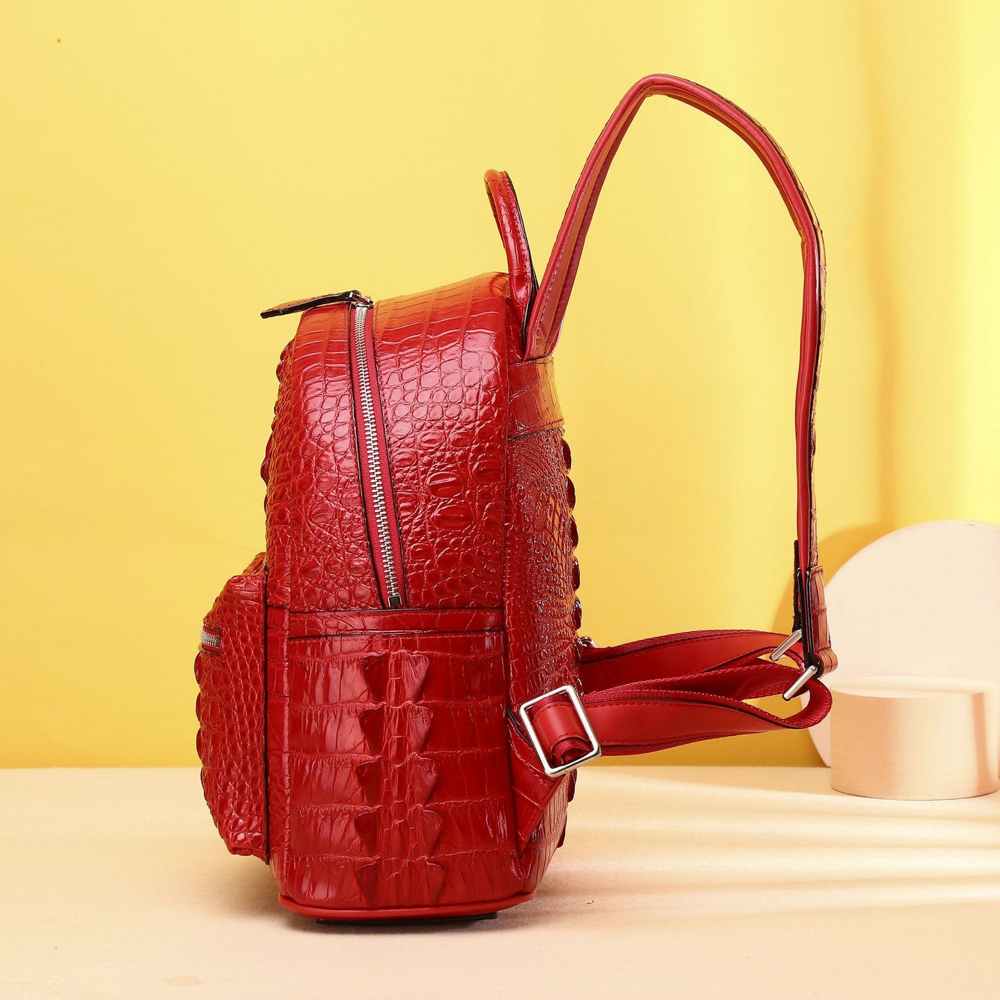 New Arrival Croc-Effect Large Capacity Backpack for Women, A Versatile Outdoor Travel Daypack Perfect for Girls & Everyday Use