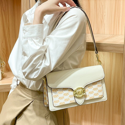 Genuine Leather Small Square Bag for Women, New Fall Winter Fashionable Top Handle Shoulder Underarm Crossbody Purse, Versatile Everyday Handbag for Ladies