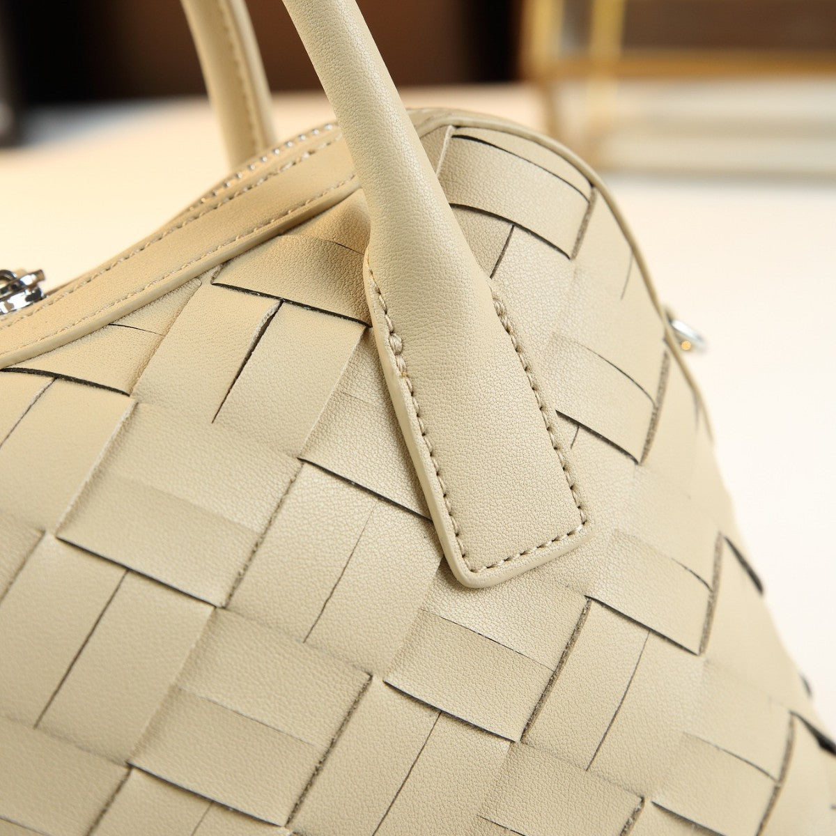 Handwoven Jam Basket Bag for Women Niche Shoulder Crossbody Handbag, Premium Artisan Purse with Unique Woven Texture