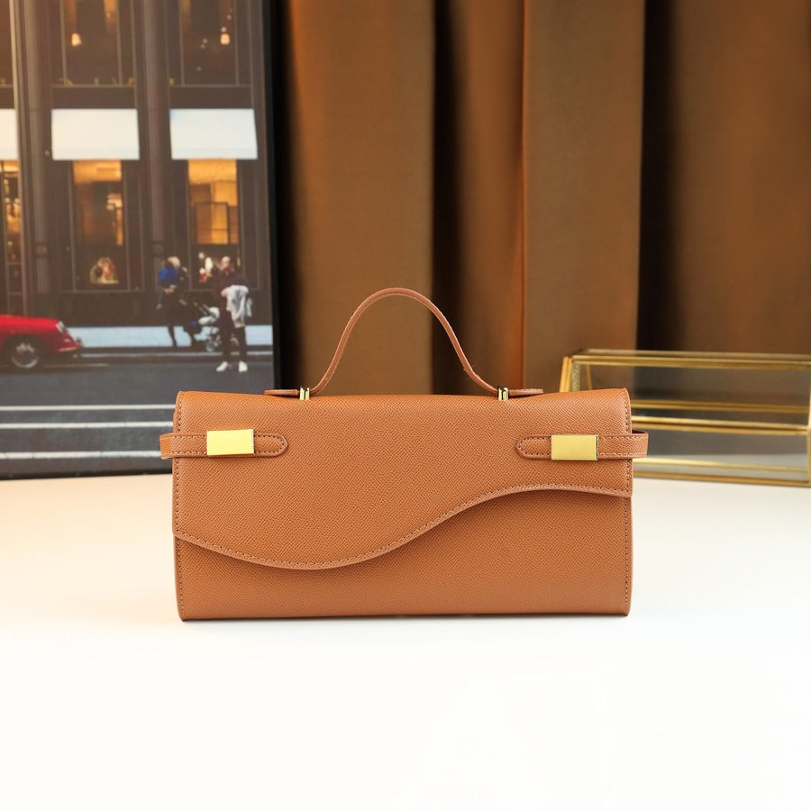 Minimalist Square Bag for Women Niche Designer Shoulder Crossbody Purse, Versatile Commuter Handbag with Clean Modern Silhouette