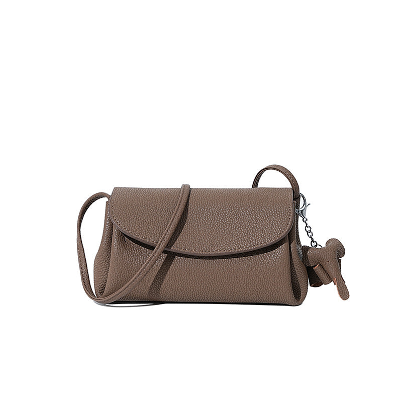 Minimalist Small Square Leather Bag, Phone Crossbody Shoulder Purse, Premium Versatile Fashion Handbag for Women