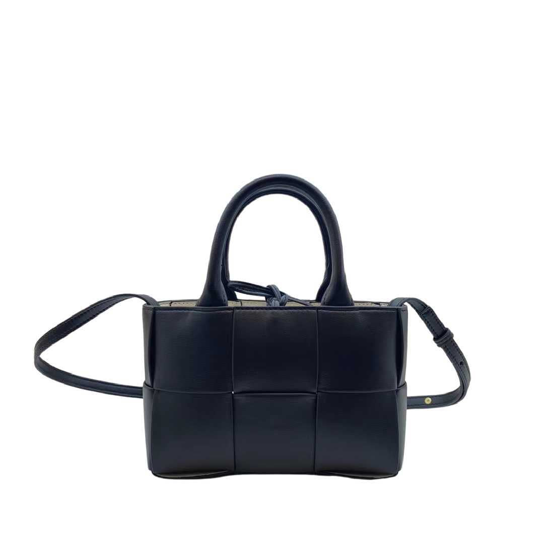 New Genuine Leather Woven Shoulder Bag for Women, Fashion Cowhide Crossbody Purse with Top Handle, Versatile Underarm Bag for Daily Use