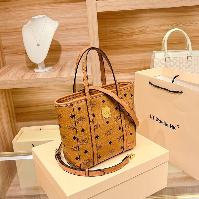 Genuine Leather Basket Bag for Women, New Fall Winter Trendy Shoulder Crossbody Top Handle Purse, Casual Everyday Handbag for Ladies