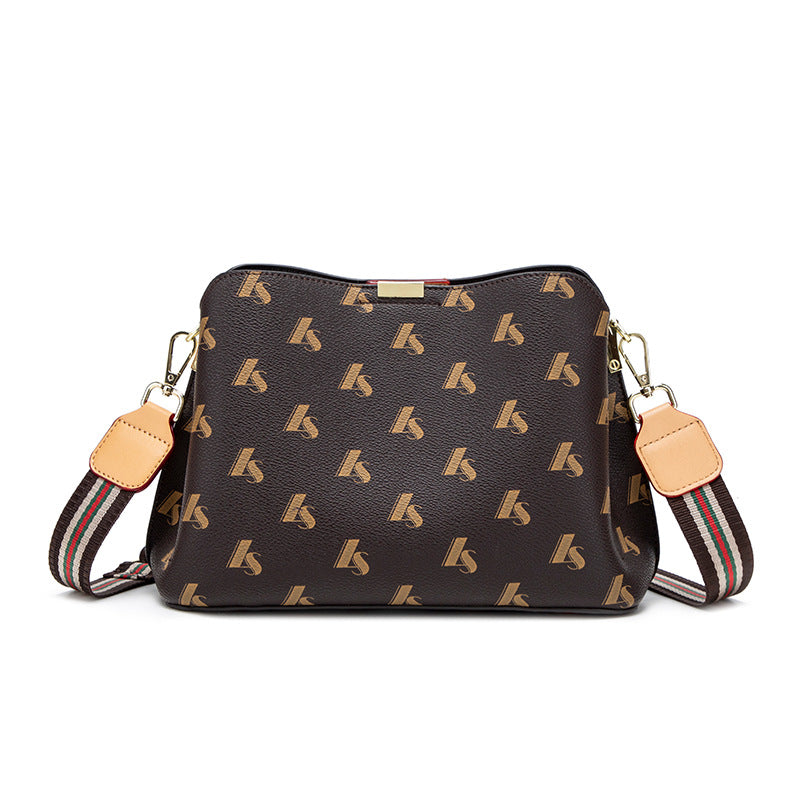 Elegant Light Luxury Printed Tote for Women, Sophisticated Shoulder Handbag with Removable Crossbody Strap, A Chic Everyday Essential