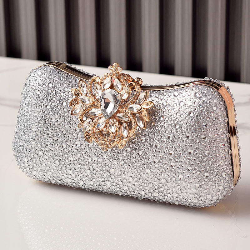 Elegant Luxury Rhinestone Evening Clutch for Women, A Sparkly Formal Dress Party Handbag Perfect for Cheongsam Banquets & Special Occasions
