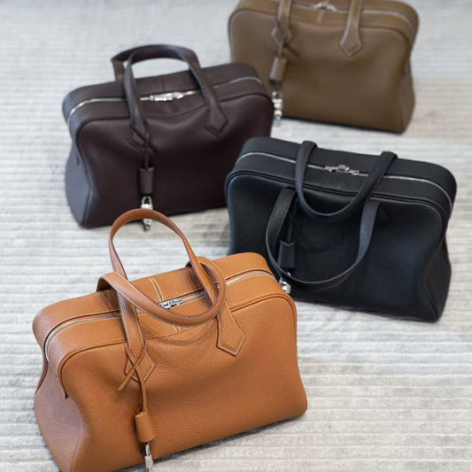 Genuine Top Layer TC Cowhide Victoria Bowling Pillow Bag for Women, 2025 New Top Handle Shoulder Crossbody Purse, Trendy Casual Handbag for Ladies