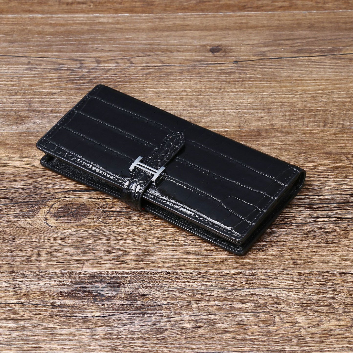New Arrival Croc-Effect Suit Clutch for Men, A High-End Business Wallet with Full Croc Pattern & Multiple Card Slots, Perfect Trendy Accessory