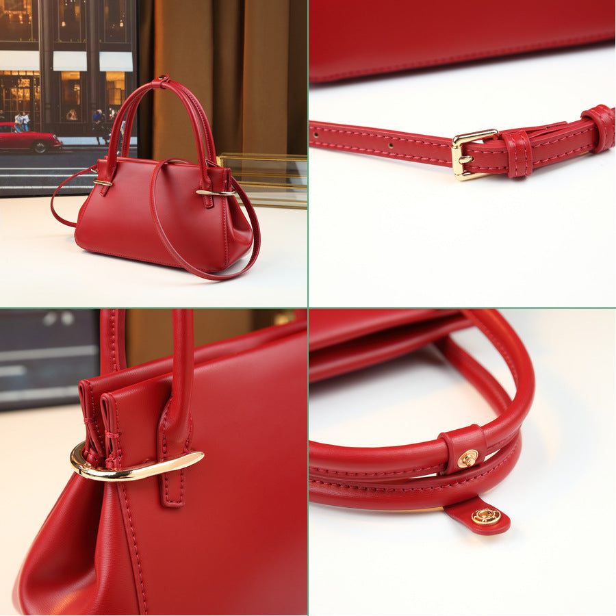 Pleated Bucket Bag for Women Solid Color Top Handle Shoulder Crossbody Purse, Soft Textured Handbag with Versatile Everyday Appeal