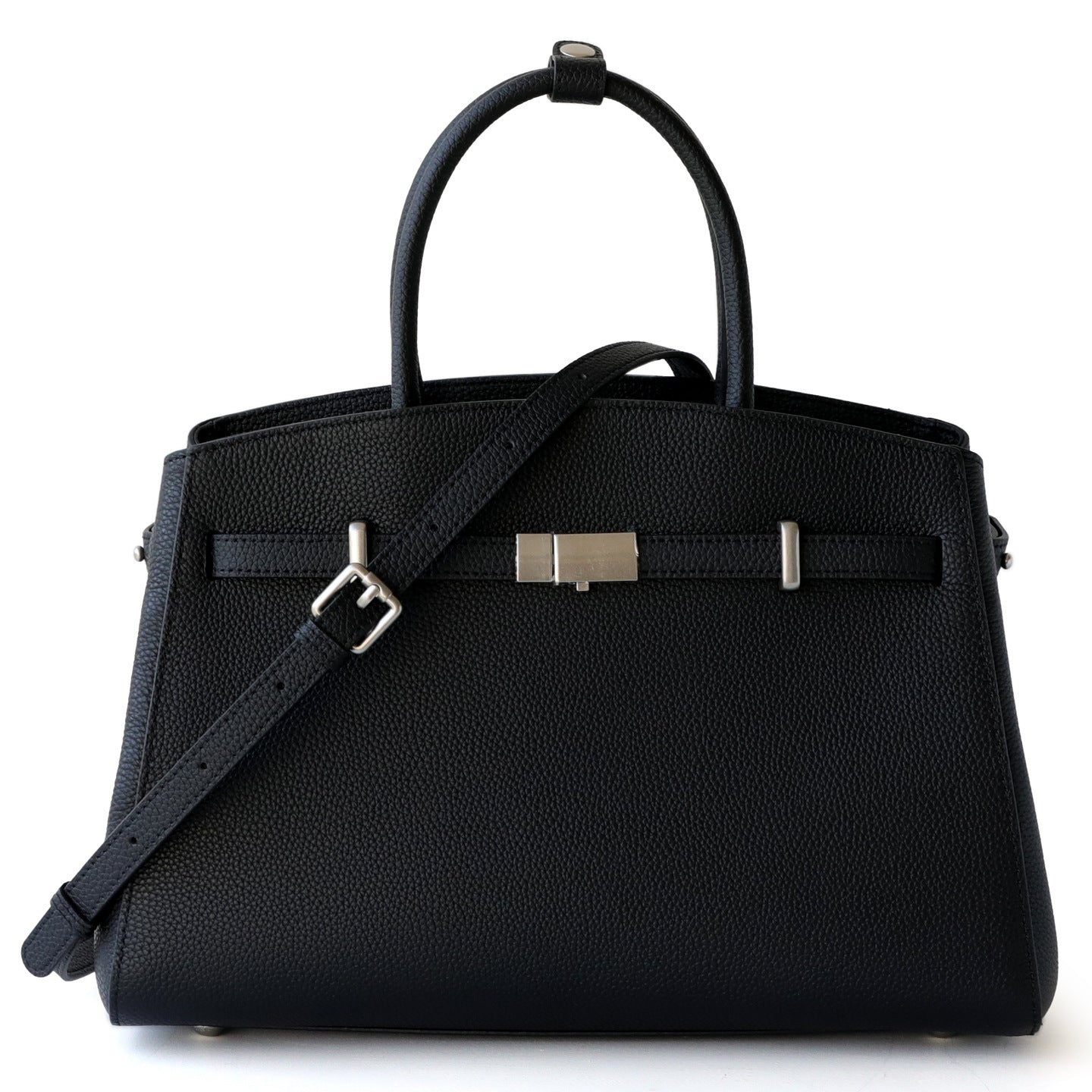 Genuine Leather Platinum Tote Bag for Women Premium Cowhide Briefcase Shoulder Crossbody Handbag, Versatile Purse with Timeless Elegance